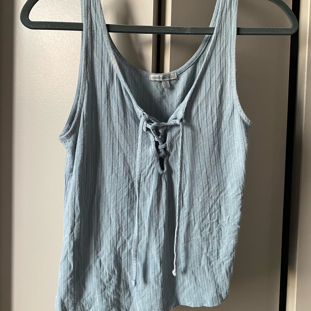 Light blue crop top